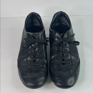 Tod's Men’s Black Leather Lace-Up Oxford Trainers Size 8.5 Made in Italy
